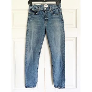 AGOLDE Toni Straight Leg Distressed Mid Rise Jeans size 27